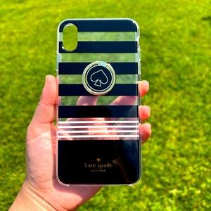 Kate Spade black and clear case for iPhone XS Max with ring stand